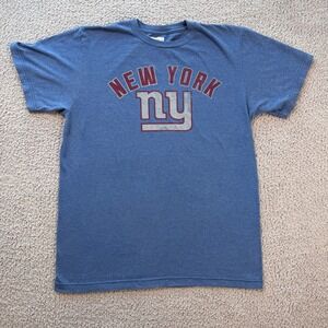 Eli Manning New York Giants NFL Team Apparel Blue T-Shirt Mens Medium 10 Graphic